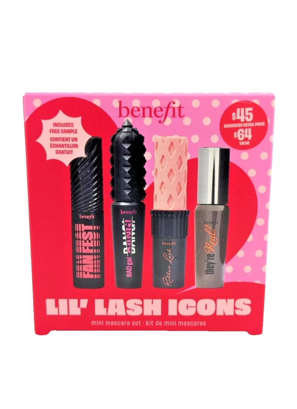Benefit Lil’ Lash Icons Mini Mascara 4pc Set in Box $64 Value Brand New